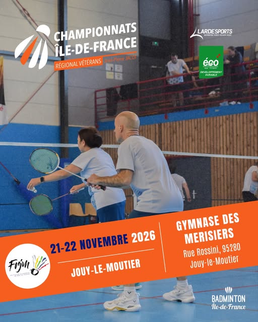 Championnat Régional Vétérans Ecobad - 2026 à Jouy le Moutier !